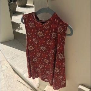 Mocked neck shirt